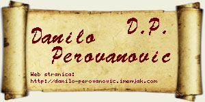 Danilo Perovanović vizit kartica